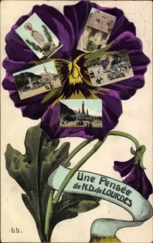 Passepartout Ak Paris XX, Notre Dame de Lourdes, Rue Pelleport