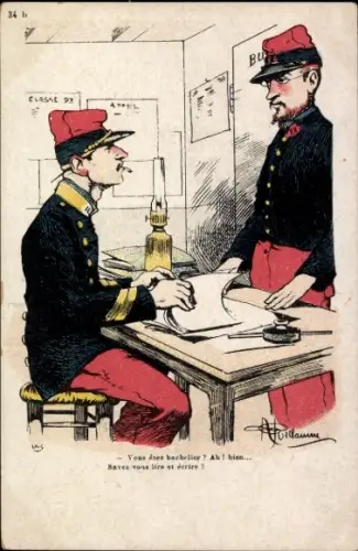 Künstler Ak Guillaume, Albert, Französische Soldaten, Reklame Grains de Santé von Dr. Franck