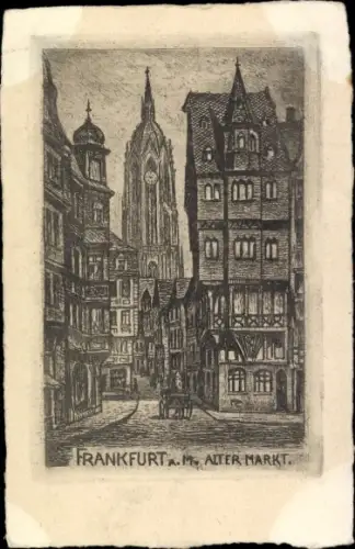 Künstler Ak Frankfurt am Main, alter Markt