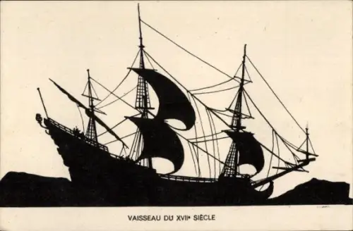 Künstler Ak Segelschiff, Vaisseau du XVIIe Siecle