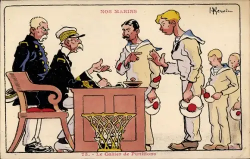 Künstler CPA Nos Marins, Le Cahier de Punitions