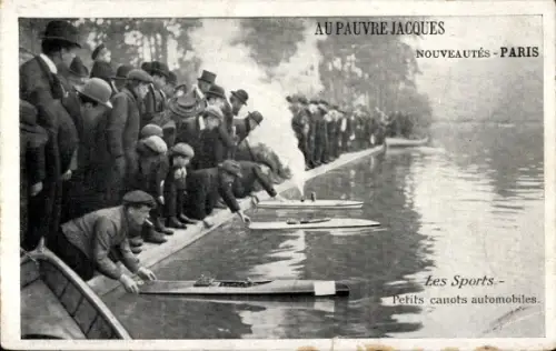Ak Les Sports, Petits canots automobiles, Modelle, Modellbau, Motorboote, Dampfantrieb