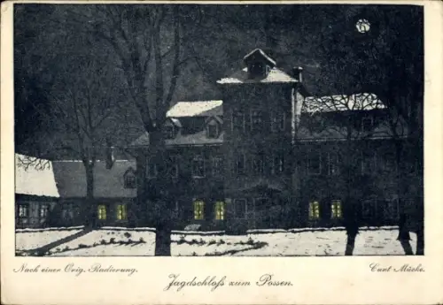 Küsntler Ak Mücke, Carl, Sondershausen im Kyffhäuserkreis Thüringen, Jagdschloss zum Possen
