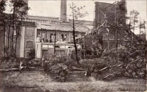 Ak Chemnitz Sachsen, Elektrizitätswerk, Sturmkatastrophe, 27. Mai 1916