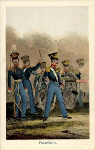 Ak Vormals Königl. Hannoversches Militär, um 1840, Fußartillerie