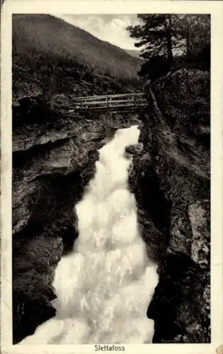 Ak Romsdalen Norwegen, Slettafossen, Wasserfall