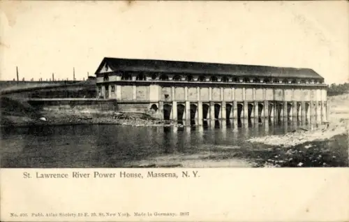 Ak Massena New York USA, St. Lawrence River Power House