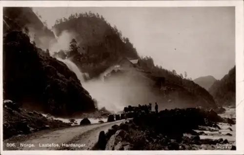 Ak Hardanger Norwegen, Laatefos, Wasserfall
