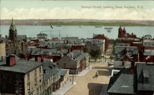 Ak Halifax Nova Scotia Kanada, Georg Straße