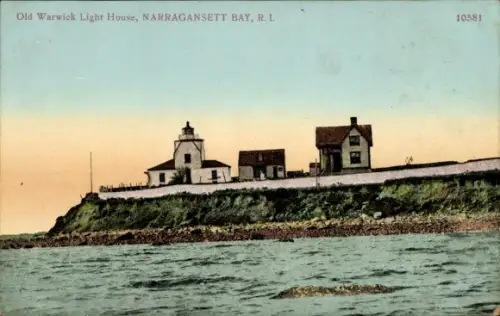 Ak Narragansett Pier Rhode Island, Old Warwick Light House, Leuchtturm