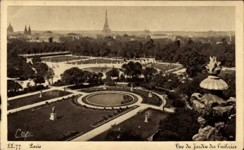 Ak Paris I Louvre, Jardin des Tuileries