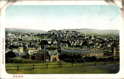 Ak Siegen in Westfalen,  Kunstverlag M. Biobel, Stadtpanorama