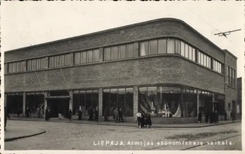 Ak Liepaja Libau Lettland, Secondhandladen der Armee