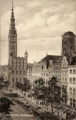 Ak Gdańsk Danzig, Rathaus