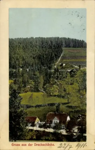 Ak Potůčky Breitenbach Region Karlsbad, Dreckschänke