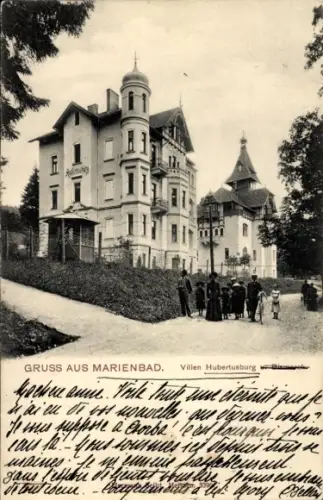 Ak Mariánské Lázně Marienbad Region Karlsbad, Villa Hubertusburg