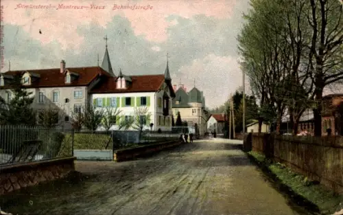 Ak Montreux Vieux Altmünsterol Elsass Haut Rhin, Bahnhofstraße