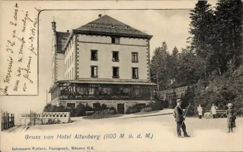 Ak Munster Münster Elsaß Elsass Haut Rhin, Hotel Altenberg