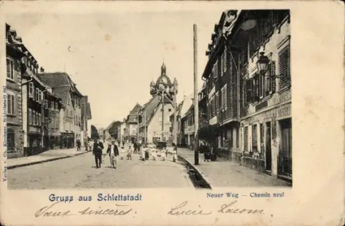 Ak Sélestat Schlettstadt Elsass Bas Rhin, Neuer Weg