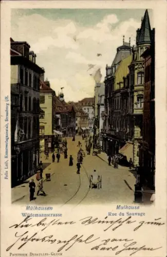 Ak Mulhouse Mülhausen Elsass Haut Rhin, Wildemannstraße