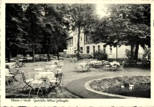 Ak Rheine in Westfalen, Gaststätte Solbad Gottesgabe, Terrasse