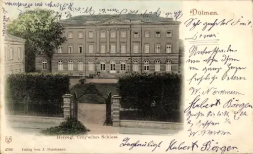 Ak Dülmen im Münsterland Westfalen, Herzoglich Croy'sches Schloss