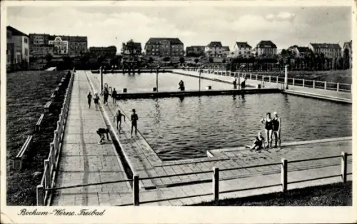 Ak Werne Bochum im Ruhrgebiet, Freibad