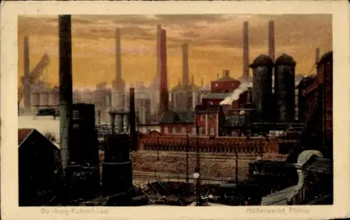 Ak Ruhrort Laar Duisburg, Hüttenwerke Phönix