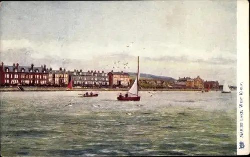 Ak West Kirby North West England, Marine Lake