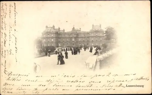 Ak Paris VI, Palais du Luxembourg, Passanten