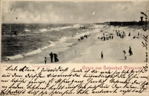 Ak Dziwnów Ostseebad Dievenow Pommern, Strandpartie