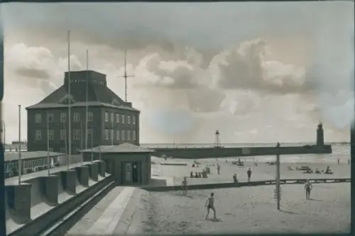 Foto Wesermünde Bremerhaven, Strand, Steg