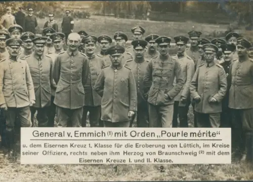 Foto Ak General von Emmich mit Orden Pourle merite