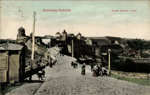 Ak Kamjanez Podilskyj Kamieniec Podolski Ukraine, Burg, Brücke