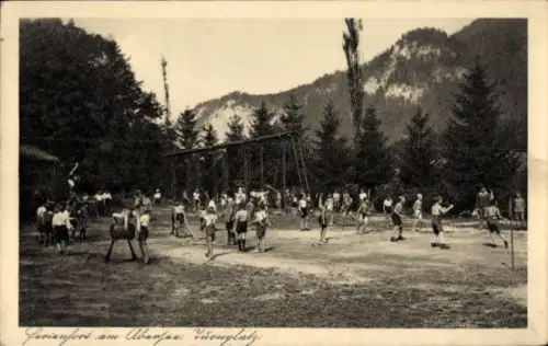 Ak Österreich, Ferienhort am Abersee, Turnplatz