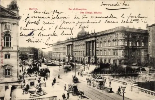 Ak Berlin Mitte, Schlossplatz, Schloss
