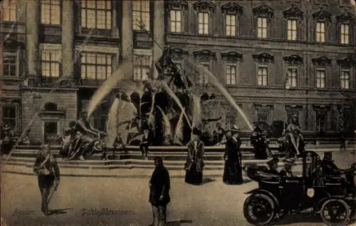 Ak Berlin Mitte, Schlossbrunnen
