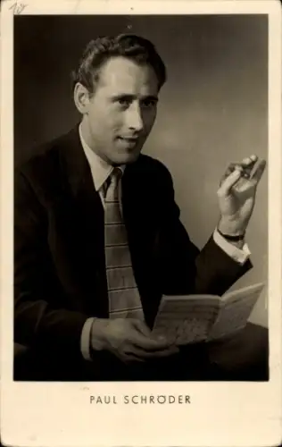 Ak Dirigent Paul Schröder, Portrait