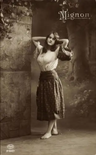 Ak Schauspielerin, Mignon, Portrait
