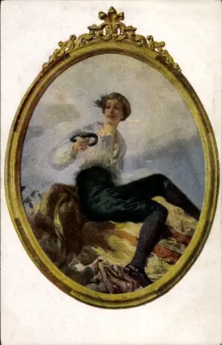 Künstler Ak Junger Mann, Portrait