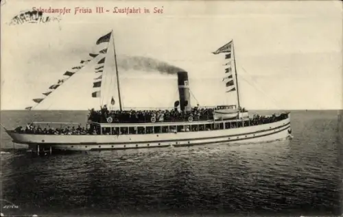 Ak Salondampfer Frisia III, Reederei Norden Frisia