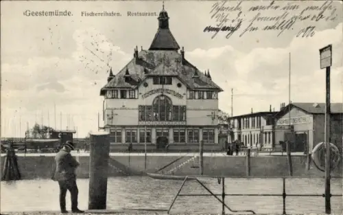 Ak Geestemünde Bremerhaven,  Fischereihafen, Restaurant