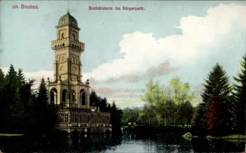 Ak Hansestadt Bremen,  Aussichtsturm im Bürgerpark