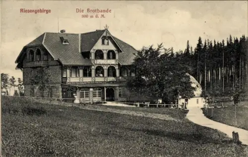 Ak Karpacz Górny Brückenberg Krummhübel Riesengebirge Schlesien, Brotbaude