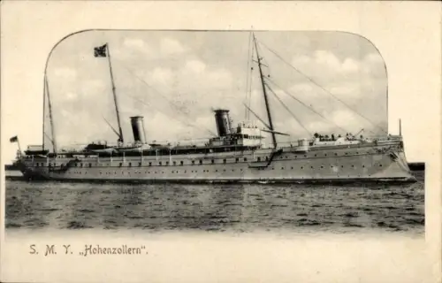 Ak S.M. Yacht Hohenzollern, Kaiserliche Marine