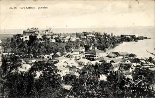 Ak Port Antonio Jamaika, No. 46,  Hafenansicht