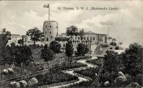 Ak Saint Thomas DWI Amerikanische Jungferninseln, Bluebeard's Castle