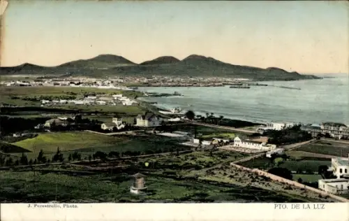 Ak Las Palmas de Gran Canaria Kanarische Inseln, Puerto de la Luz, PTO. DE LA LUZ, J. Perestrello