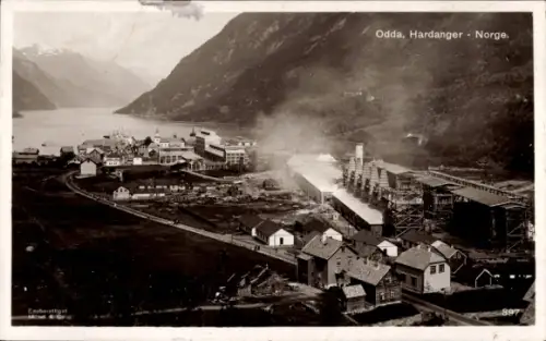 Ak Odda Norwegen, Gesamtansicht, Hardanger