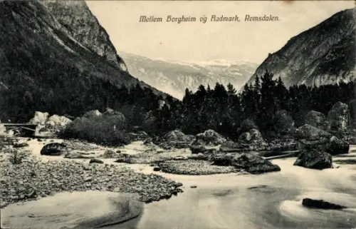 Ak Borgheim Romsdalen Norwegen, Borgheim, Fladmark, Romsdalen